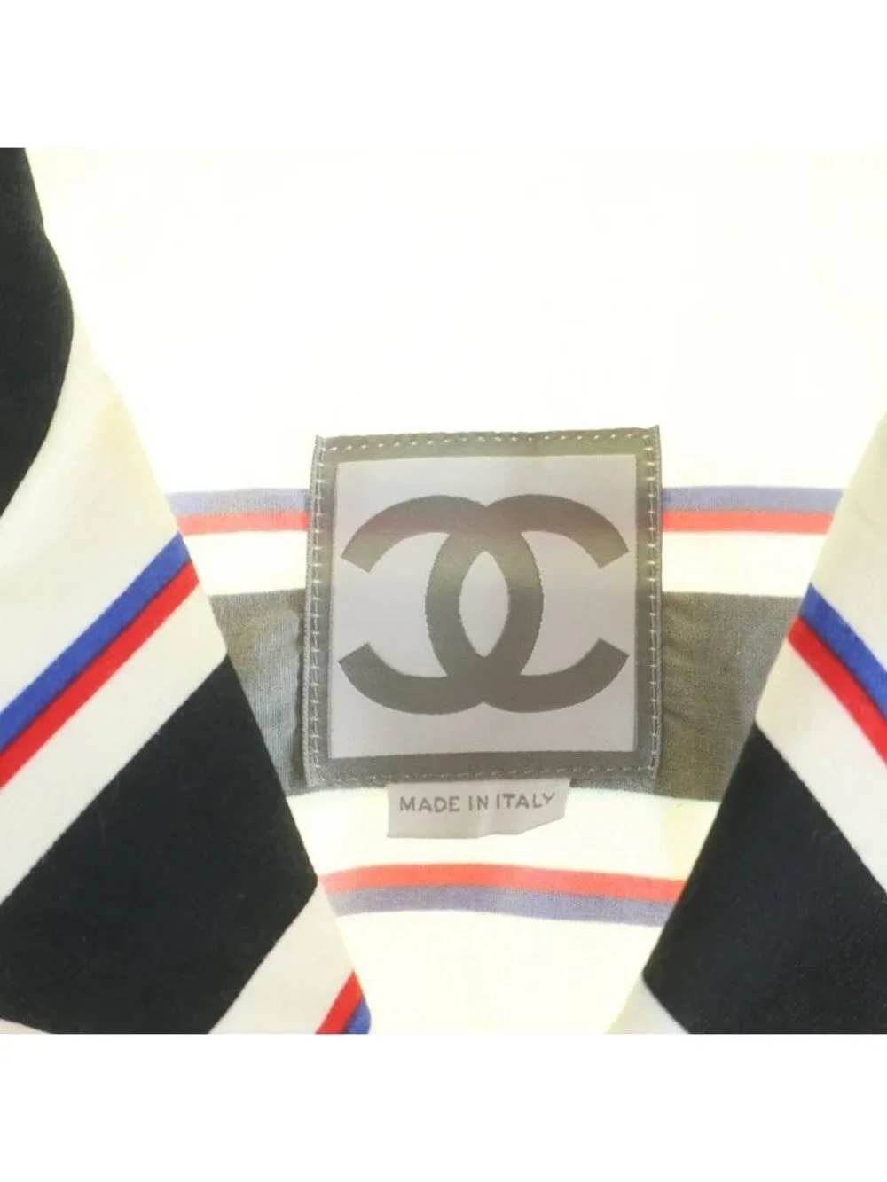 Chanel Multi Border Front Zip Sleeveless Dress Beige